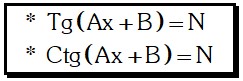 Ecuaciones Trigonométricas Elementales para Tangente y Cotangente
