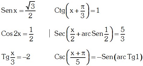 Ejemplos Ecuaciones Trigonométricas Elementales