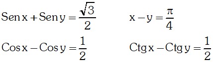 Sistema de Ecuaciones Trigonométricas