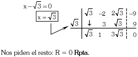 Respuesta 4 del Método de Ruffini